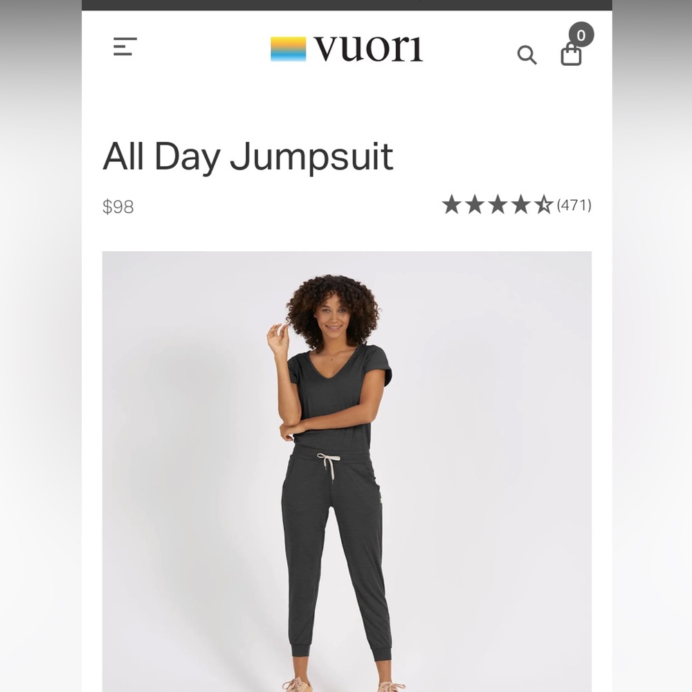 Vuori All Day Jumpsuit small
